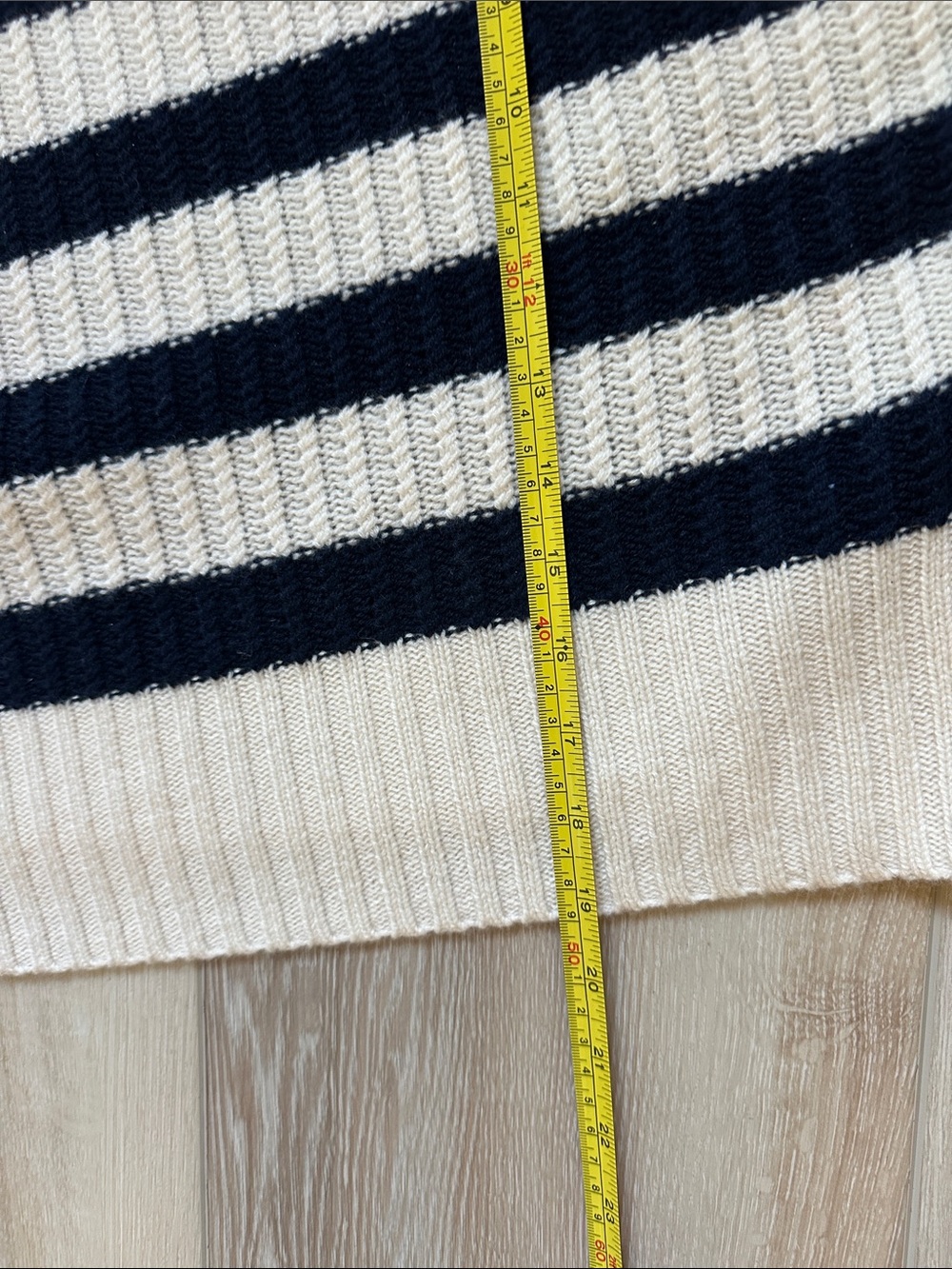 J Crew Cashmere Cropped Boatneck sweater in stripe - Picture 4 of 4
